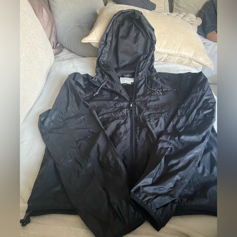 Women’s Aéropostale Black Hooded Windbreaker Jacket small
